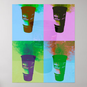 kunstbekertjes voor pop poster