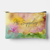 "Kunstbenodigdheden" met Abstracte Waterverf Achte Etui (Voorkant)