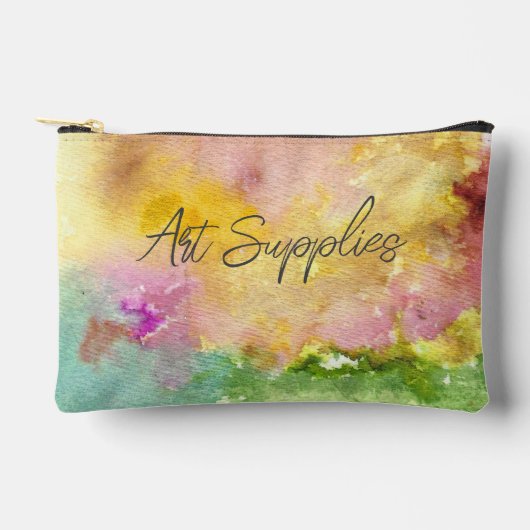 "Kunstbenodigdheden" met Abstracte Waterverf Achte Etui (Voorkant)