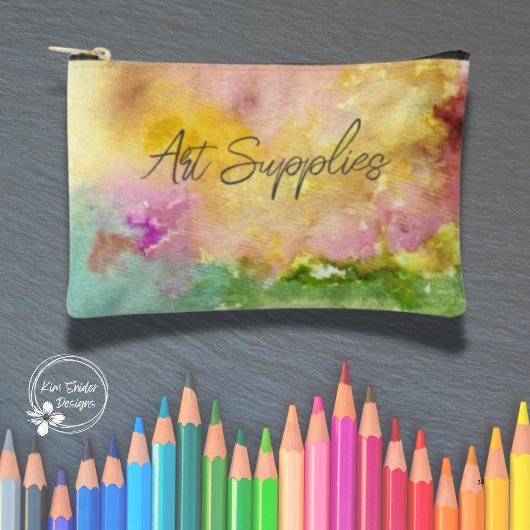 "Kunstbenodigdheden" met Abstracte Waterverf Achte Etui