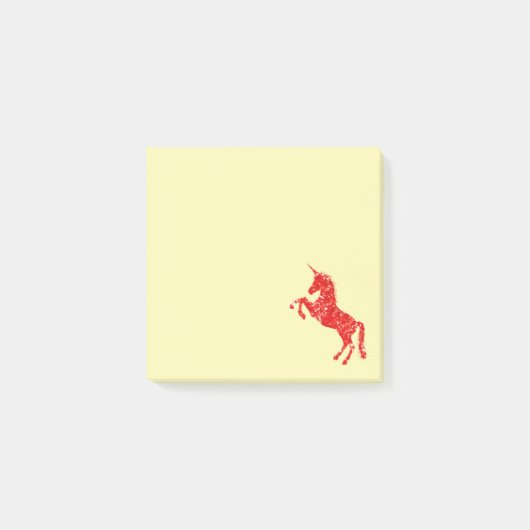 Kunstbenodigdheden van Cute red unicorn girl Post-it® Notes (Voorkant)