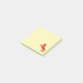 Kunstbenodigdheden van Cute red unicorn girl Post-it® Notes (Schuin)