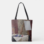 Kunstbenodigdheden voor kunstenaars tote bag (Achterkant)