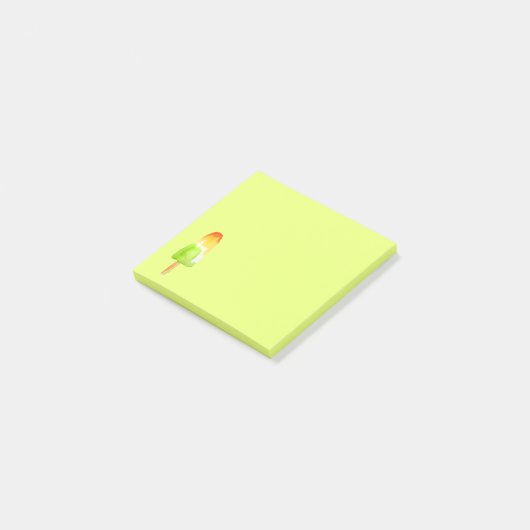Kunstbenodigdheden voor limoen popsikel meisje post-it® notes (Schuin)