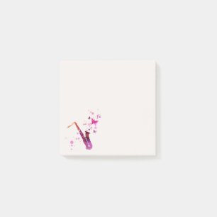 Kunstbenodigdheden voor saxofone-meisjes post-it® notes