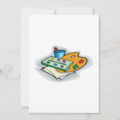 Kunstbenodigdheden Waterverf Palet en Paintbrush Kaart (Voorkant)