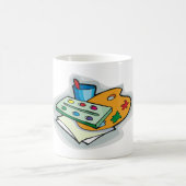 Kunstbenodigdheden Waterverf Palet en Paintbrush Koffiemok (Center)