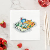 Kunstbenodigdheden Waterverf Palet en Paintbrush Servet (Insitu)