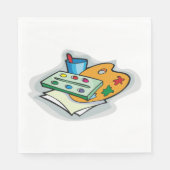 Kunstbenodigdheden Waterverf Palet en Paintbrush Servet (Voorkant)