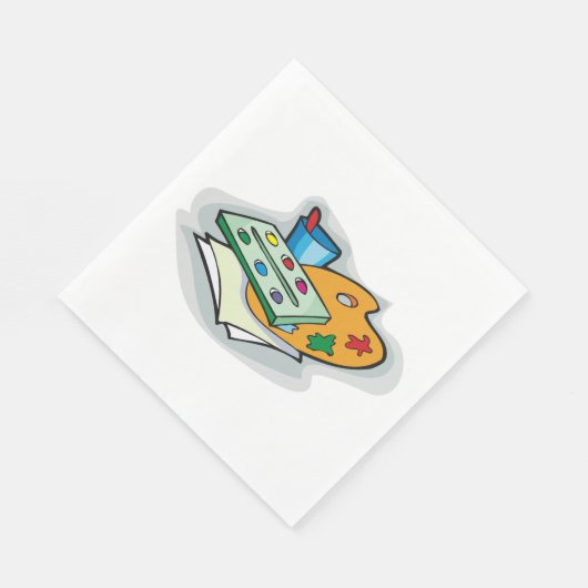 Kunstbenodigdheden Waterverf Palet en Paintbrush Servet (Hoek)