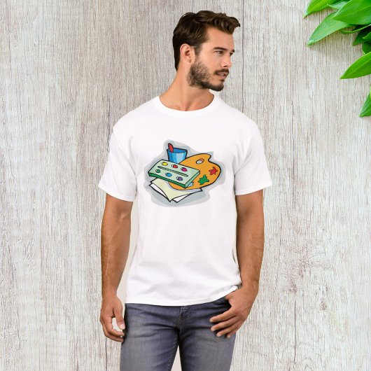 Kunstbenodigdheden Waterverf Palet en Paintbrush T-shirt