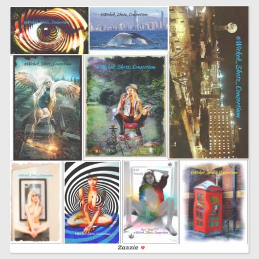 Kunstblad1 Sticker (Vel)