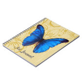 kunstblad Beauful Blue Butterfly Notitieboek (Linkerzijde)