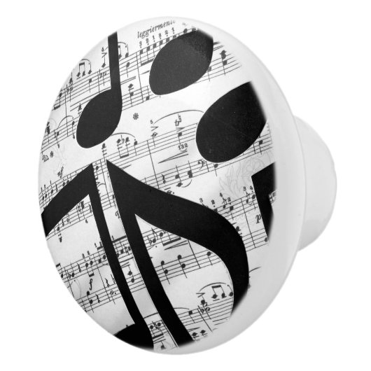 Kunstblad Muziek Keramische Knop (Rechts)