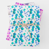 Kunstbladen en kubussen, van papier inpakpapier vel (In situ)