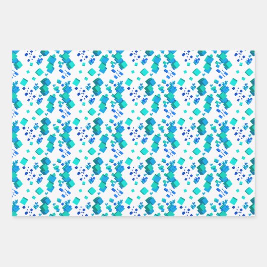 Kunstbladen en kubussen, van papier inpakpapier vel (Voorkant)