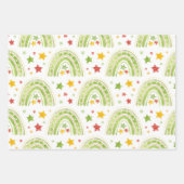 Kunstbladen voor regenboogkerstinslag inpakpapier vel (Voorkant)