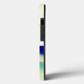 Kunstblauw Abstract landschap monogrammen Case-Mate iPhone Case (Achterkant / Links)