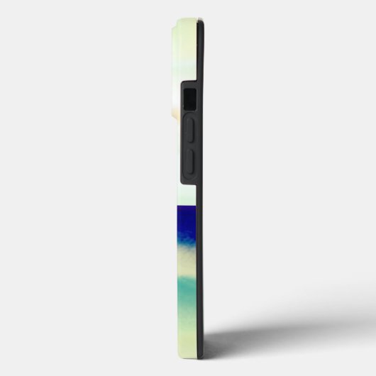 Kunstblauw Abstract landschap monogrammen Case-Mate iPhone Case (Achterkant / Links)