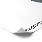 Kunstblauw door AI geproduceerd Hydrangea  wandkun Poster (Hoek)