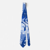 Kunstblauw en wit Stropdas van het Ontwerp van het (Voorkant)