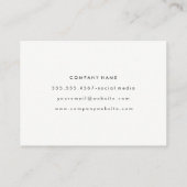 Kunstblauw geborsteld op zwart visitekaartje (Achterkant)