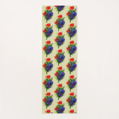 Kunstblauw Iris springplank Yogamat (Voorkant)