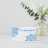 Kunstblauw Lotus Blossom op wit Visitekaartje (Staand voorkant)