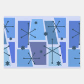 Kunstblauw voor atoomtijdperk Pop Inpakpapier Vel (Voorkant 3)