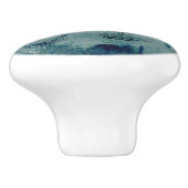 Kunstblauw zand groene kleur kustdouane keramische knop (Zijkant)