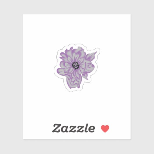 kunstbloem Eigen vinylsticker Sticker (Vel)