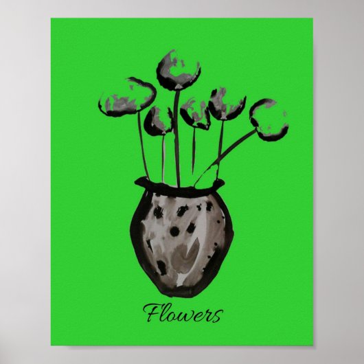 Kunstbloem poster (Voorkant)