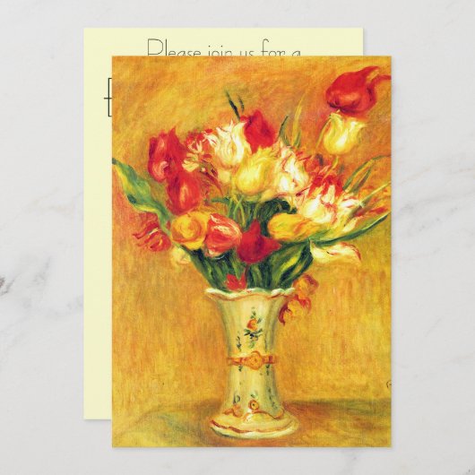  kunstbloem, Tulpen van het Vrijgezellenfeest Reno Kaart (Voorkant / Achterkant)