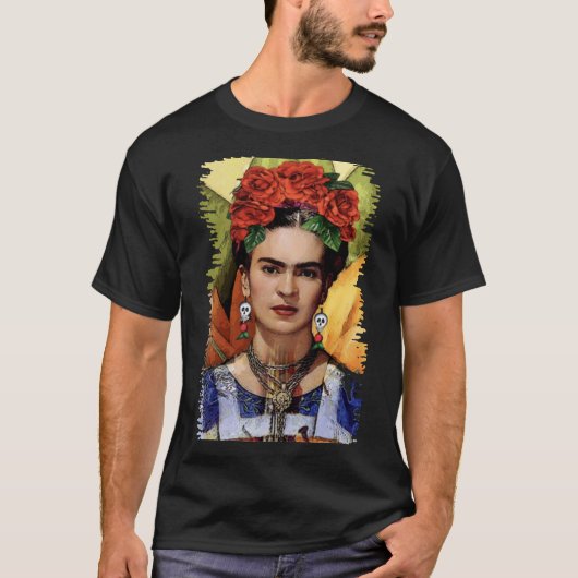 kunstbloemcadeau van Frida kahlo voor fans E T-shirt (Voorkant)