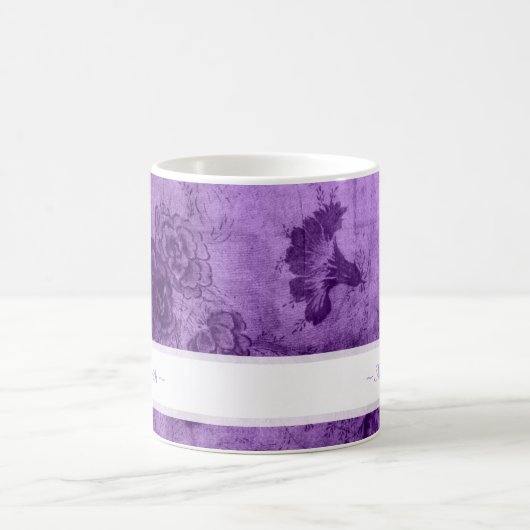  Kunstbloemen Aangepaste naam Paars Koffiemok (Center)