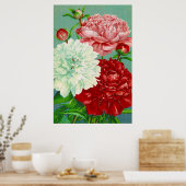  kunstbloemen  afdrukken poster (Keuken)