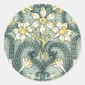  kunstbloemen bloemen ronde sticker (Voorkant)