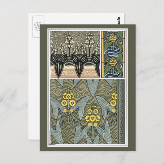  kunstbloemen briefkaart (Voorkant / Achterkant)