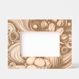 Kunstbloemen en Sinaasappels Gegraveerde Lijstjes