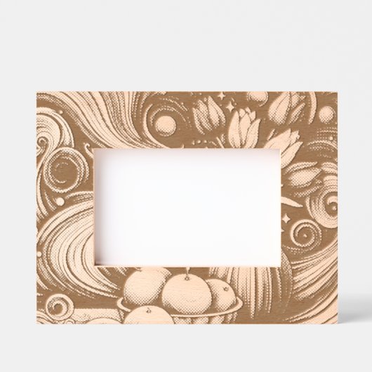 Kunstbloemen en Sinaasappels Gegraveerde Lijstjes (Voorkant)