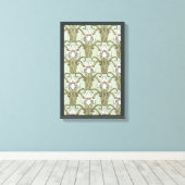 kunstbloemen in een tuin canvas afdruk (Insitu (Houten vloer))