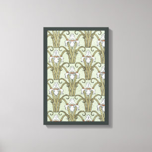 kunstbloemen in een tuin canvas afdruk