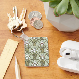 kunstbloemen in een tuin sleutelhanger