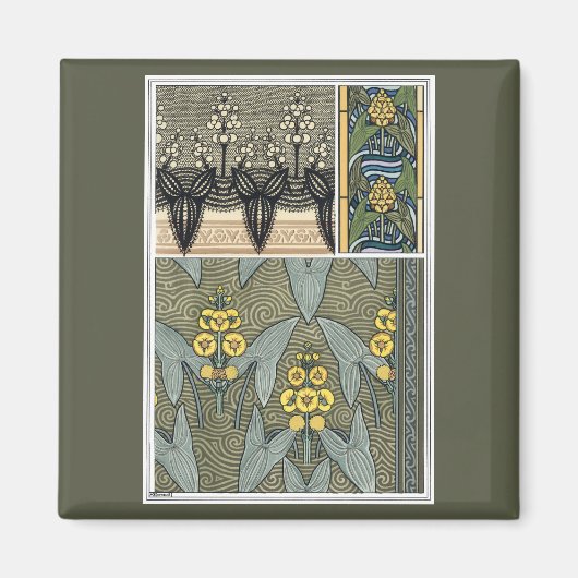  kunstbloemen magneet (Voorkant)