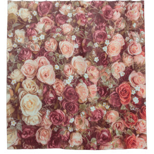 Kunstbloemen, mooie doek achtergrond. douchegordijn