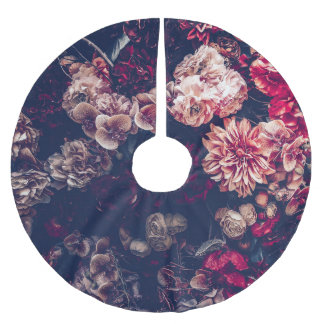 kunstbloemen: muurachtergrond kerstboom rok