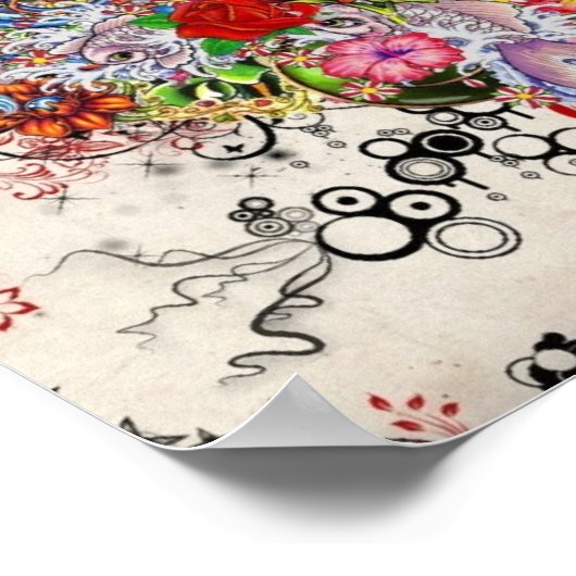 Kunstbloemen Poster (Hoek)