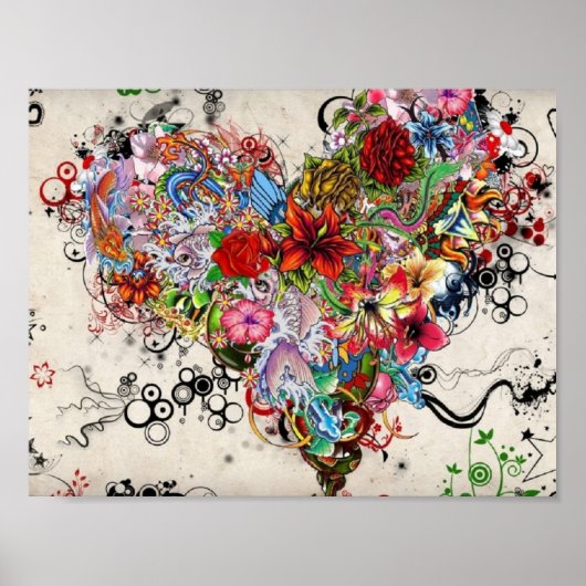 Kunstbloemen Poster (Voorkant)