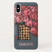  kunstbloemen, roze Rozen van de tuin Case-Mate iPhone Case (Achterkant)