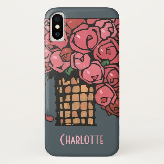 kunstbloemen, roze Rozen van de tuin Case-Mate iPhone Case (Achterkant)